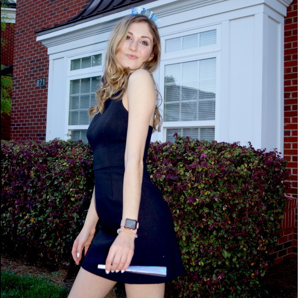 French Connection mini black dress